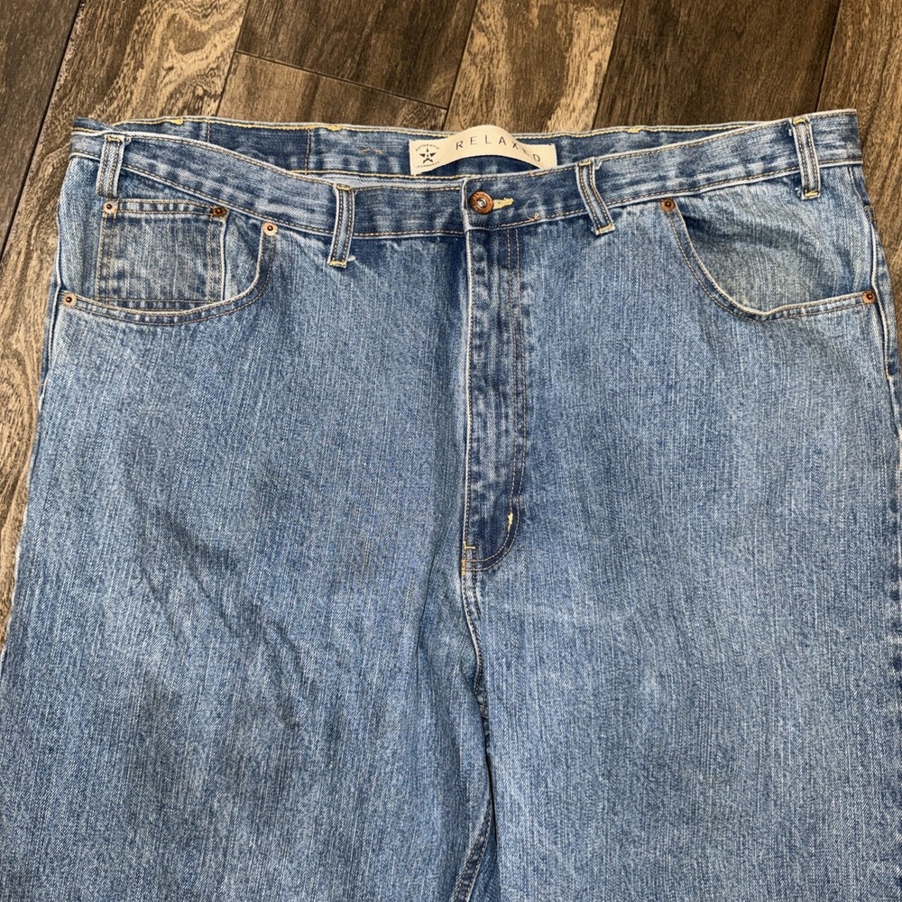 Arizona Jean Co. Relaxed Medium Wash Premium Denim Jeans Men's Size 44x34 - Picture 2 of 9